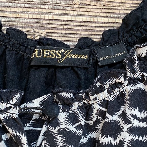 Vintage Guess Baby-doll Animal Print Mini Dress - Picture 6 of 6
